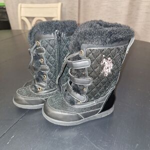 Kids Black Winter Boots